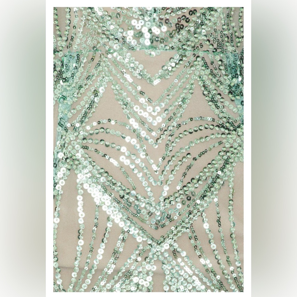 Bronx and Banco Strapless Mint Sequin Maxi Dress - Picture 4 of 4